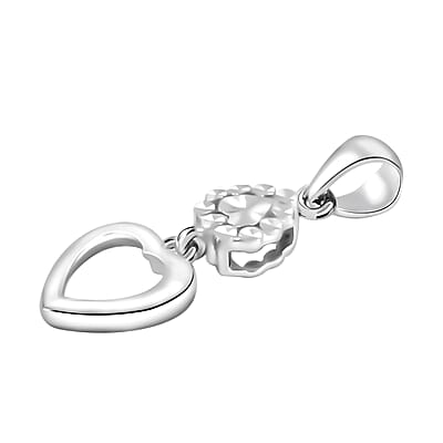 950 Platinum Heart Pendant 1.80 Grams