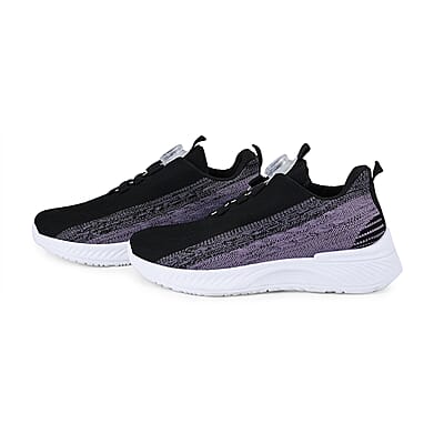 Women's Rotary Buckle Tennis Shoes - Black (Size 6-6.5)