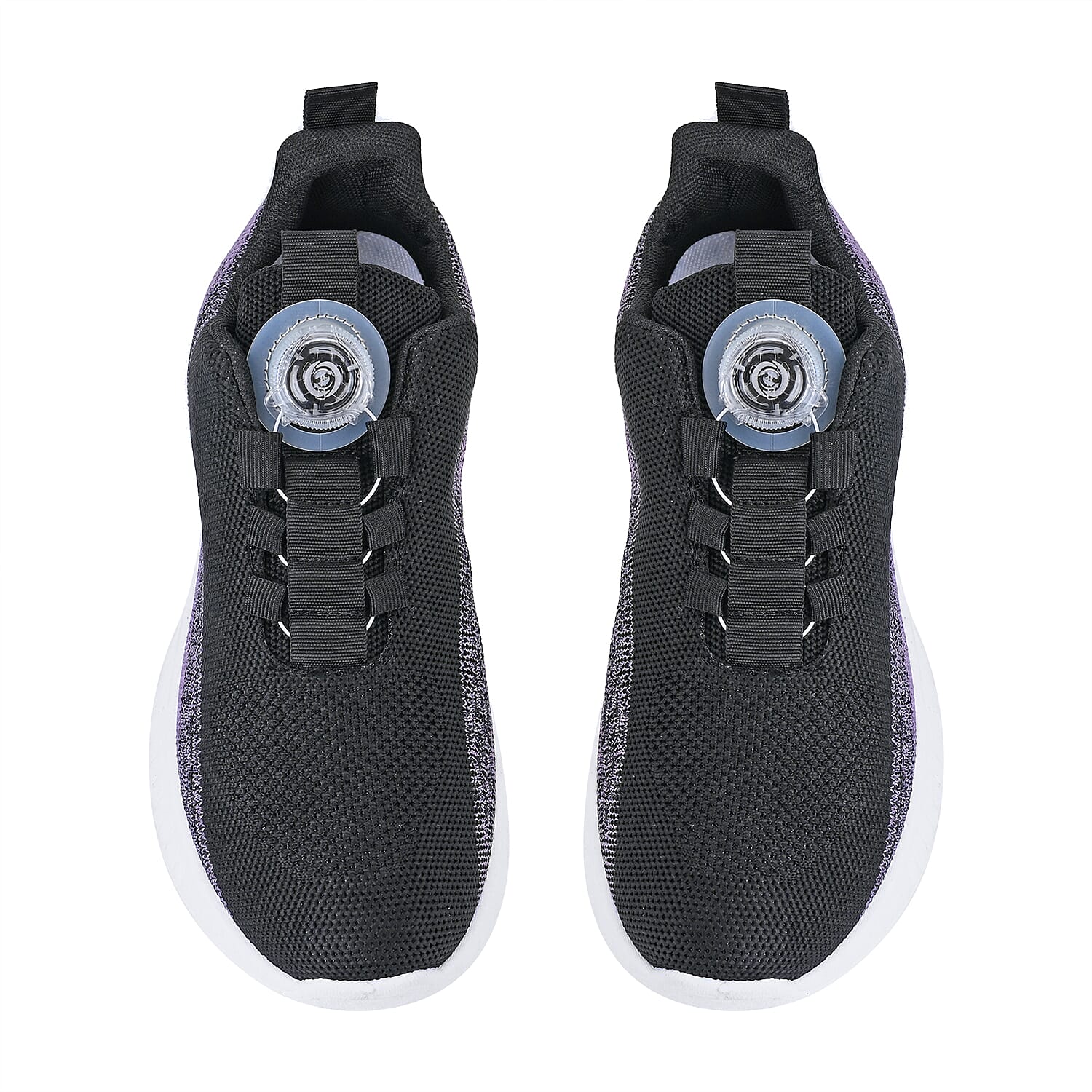 Women's Rotary Buckle Tennis Shoes - Black (Size 6-6.5)