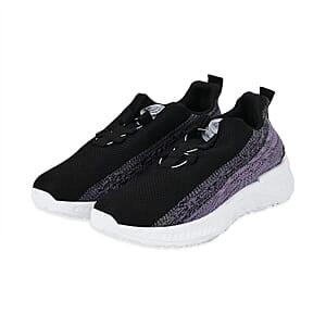 Women's Rotary Buckle Tennis Shoes - Black (Size 10-10.5)