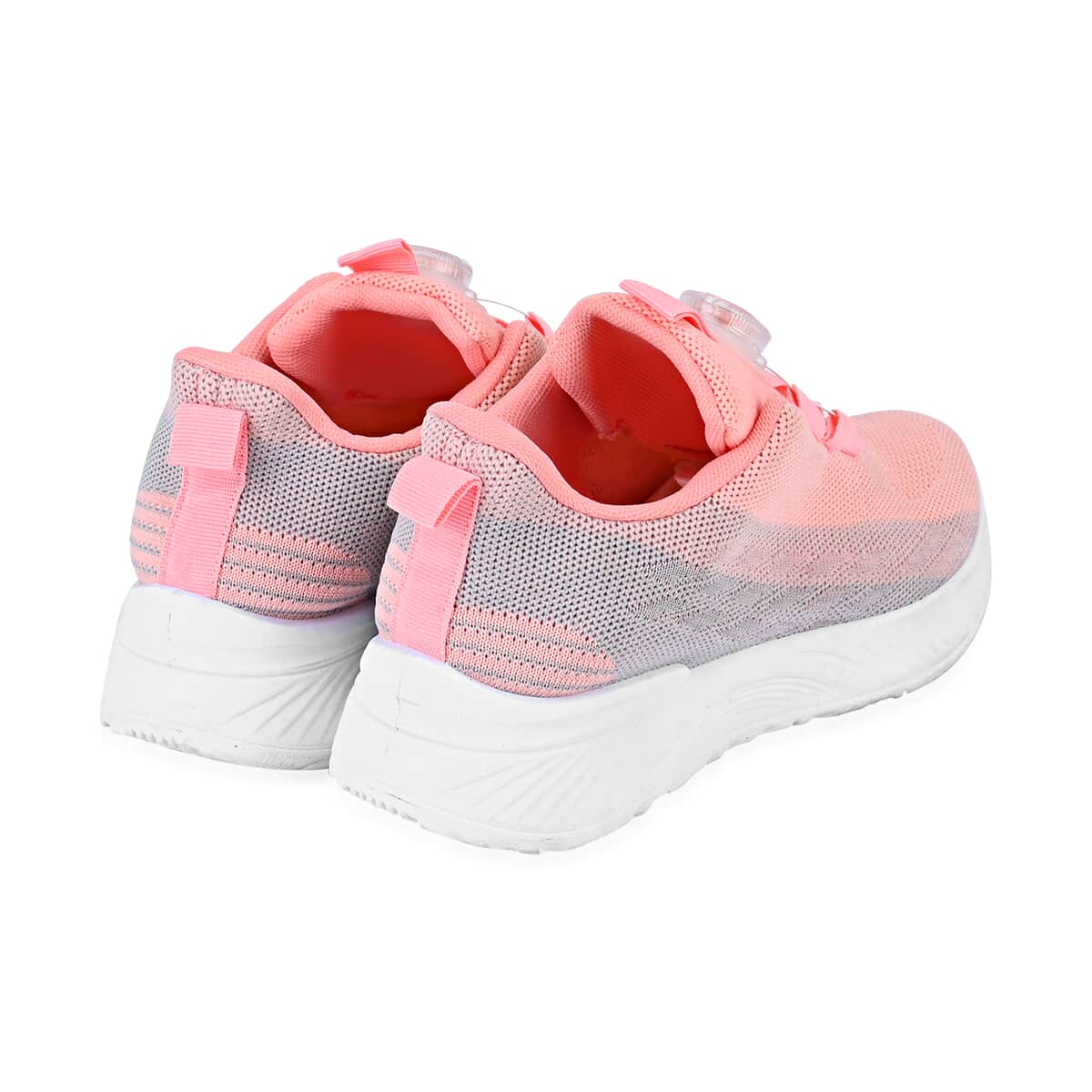 Women's Rotary Buckle Tennis Shoes - Pink (Size 9-9.5) image number 1