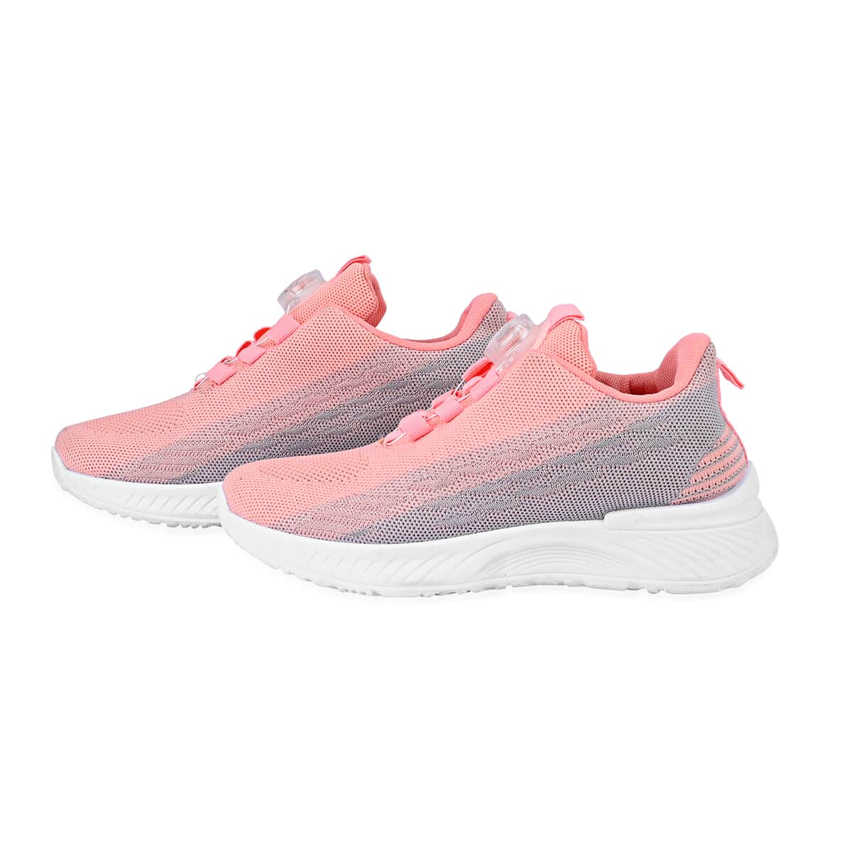 Women's Rotary Buckle Tennis Shoes - Pink (Size 9-9.5) image number 2