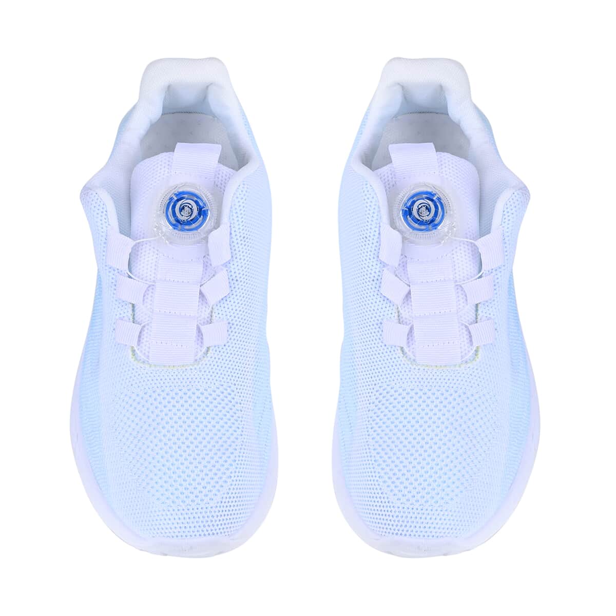 Women's Rotary Buckle Tennis Shoes - Blue (Size 6-6.5) image number 4