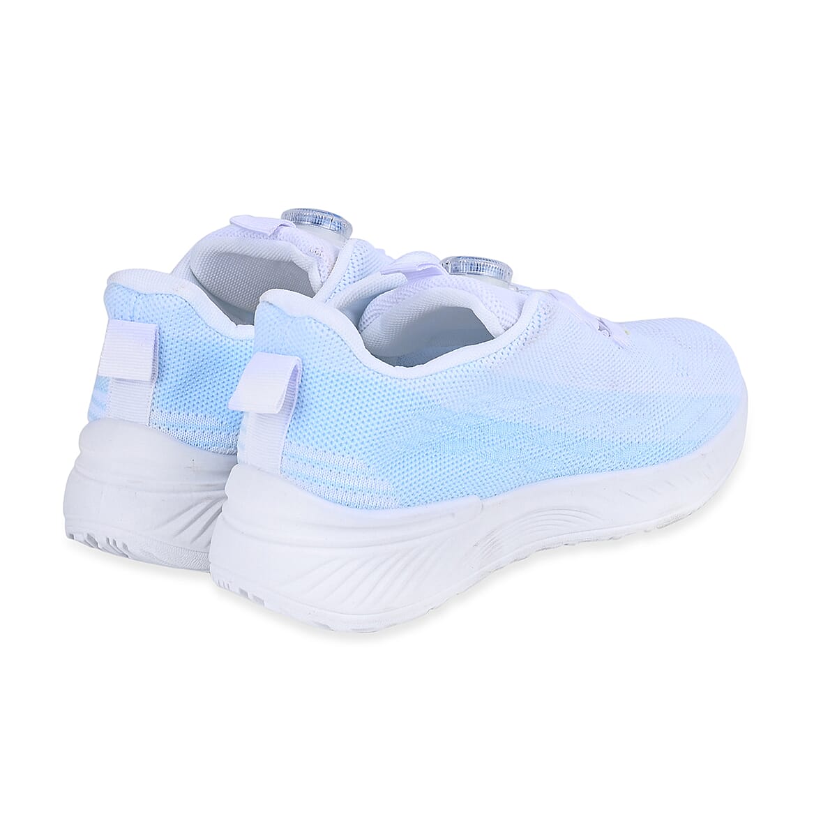 Women's Rotary Buckle Tennis Shoes - Blue (Size 7-7.5) image number 1