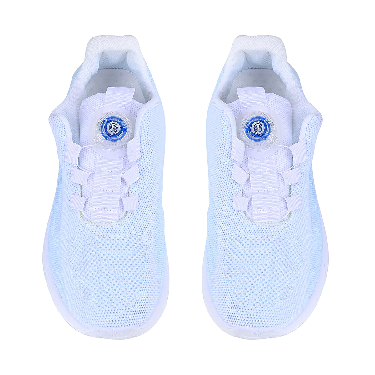 Women's Rotary Buckle Tennis Shoes - Blue (Size 7-7.5) image number 4