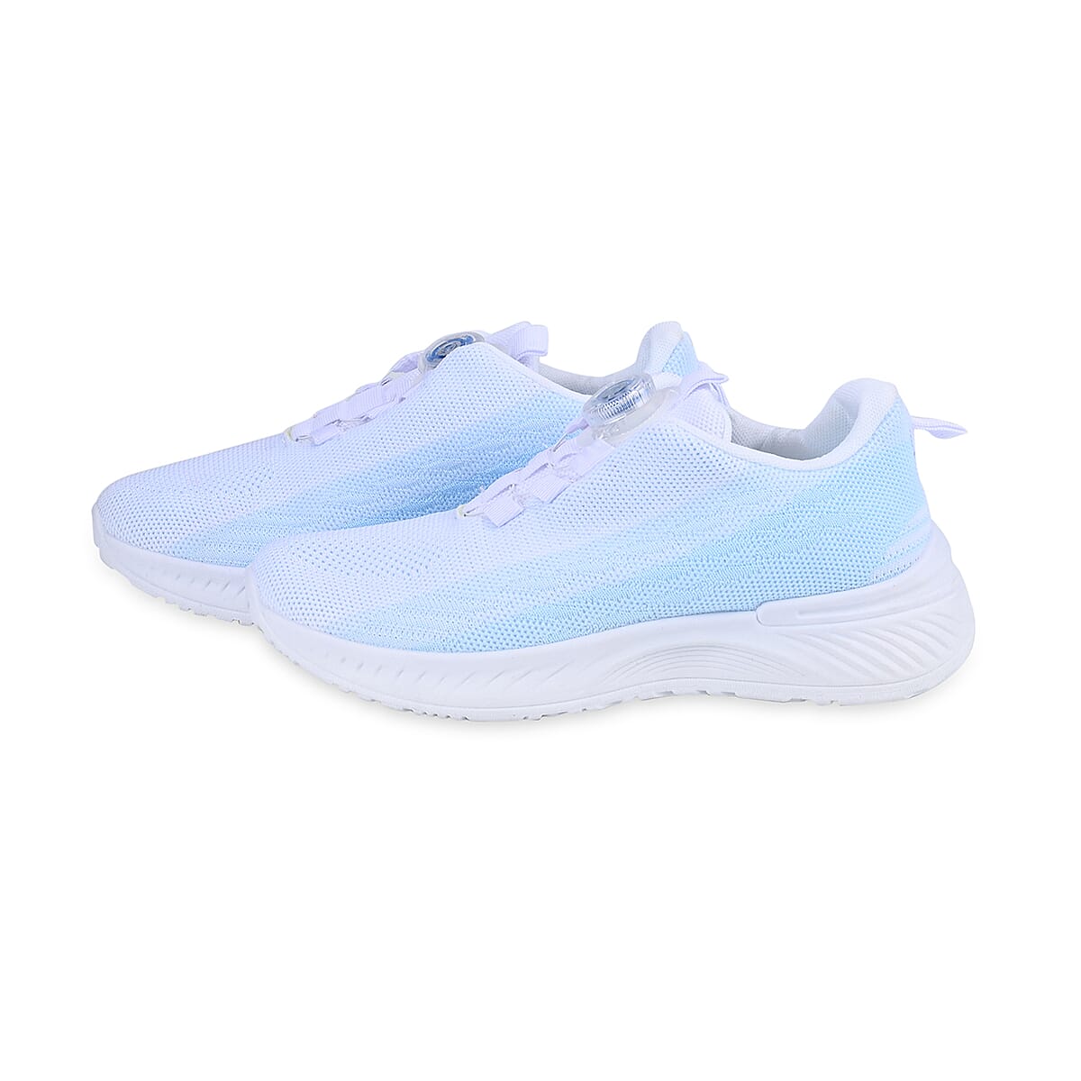 Women's Rotary Buckle Tennis Shoes - Blue (Size 9-9.5) image number 2