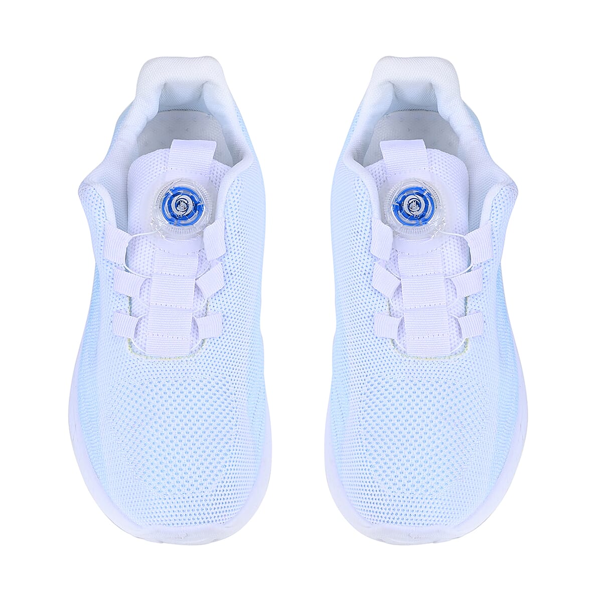 Women's Rotary Buckle Tennis Shoes - Blue (Size 9-9.5) image number 4