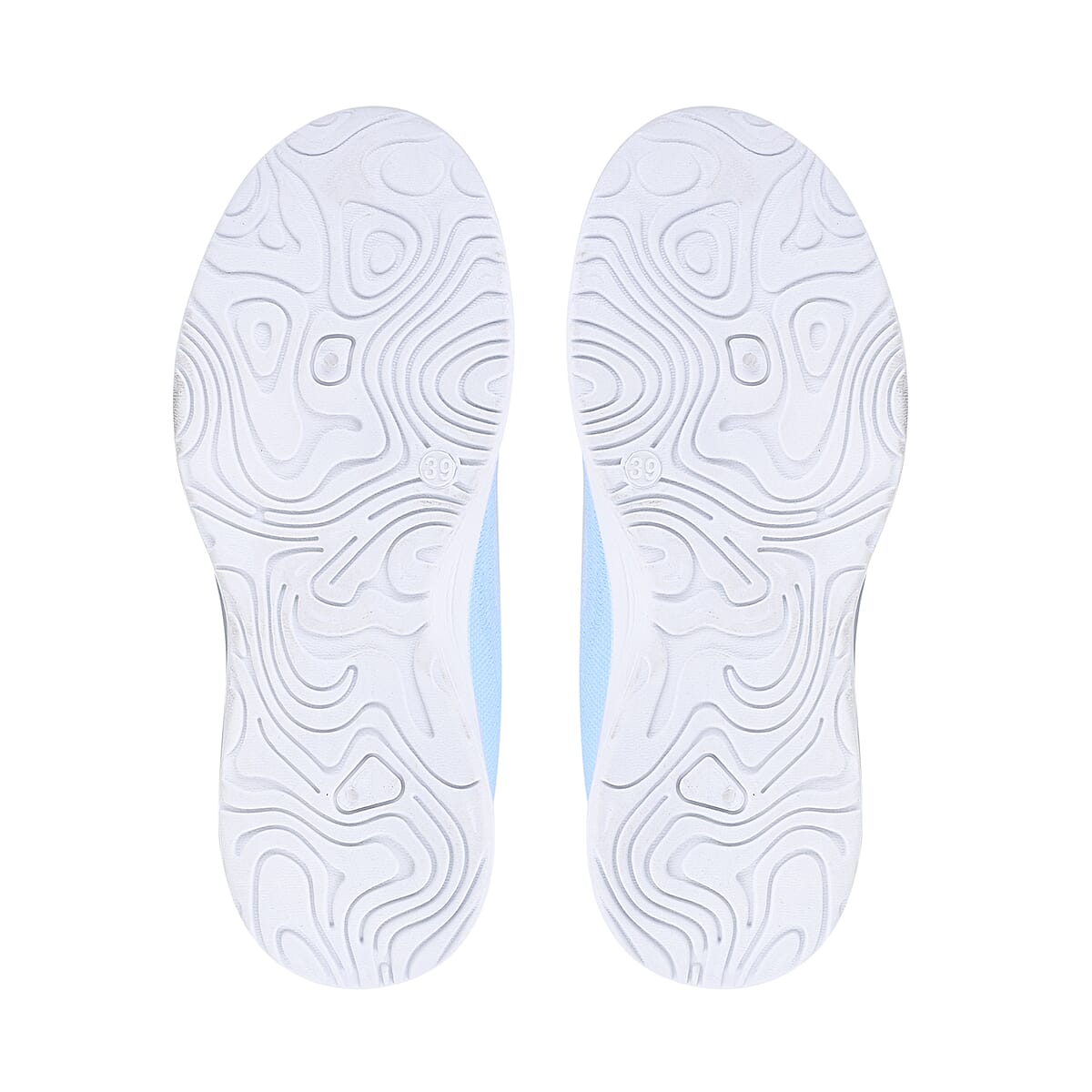 Women's Rotary Buckle Tennis Shoes - Blue (Size 9-9.5) image number 5