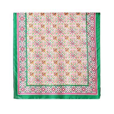 Pink Kaleidoscope Bucket Hat and Polyester Scarf Set - One Size