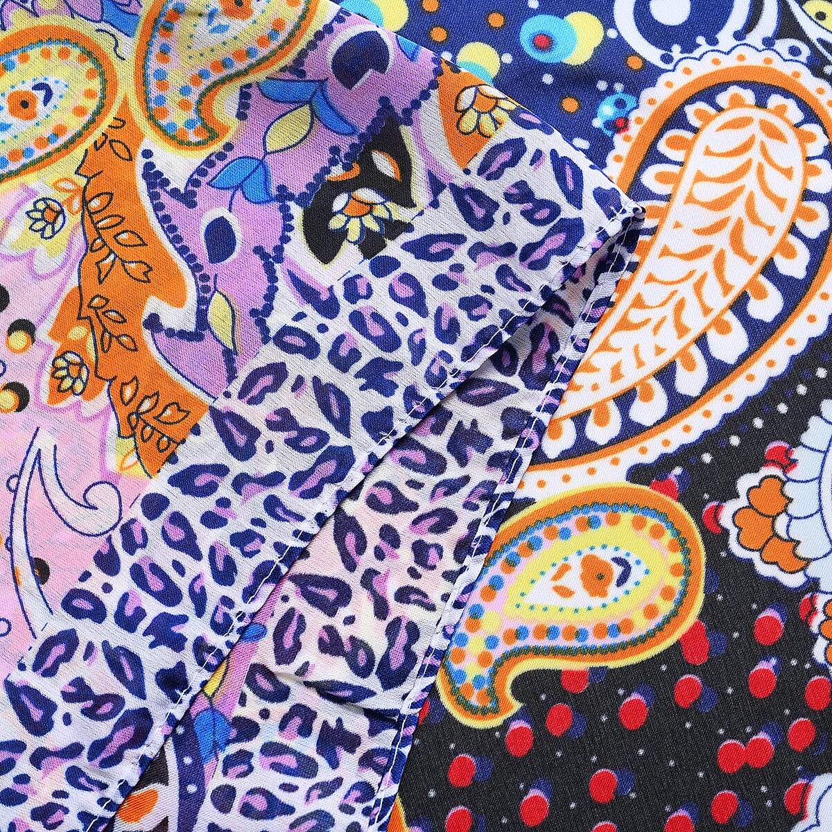 Navy Paisley Bucket Hat and Polyester Scarf Set - One Size image number 5