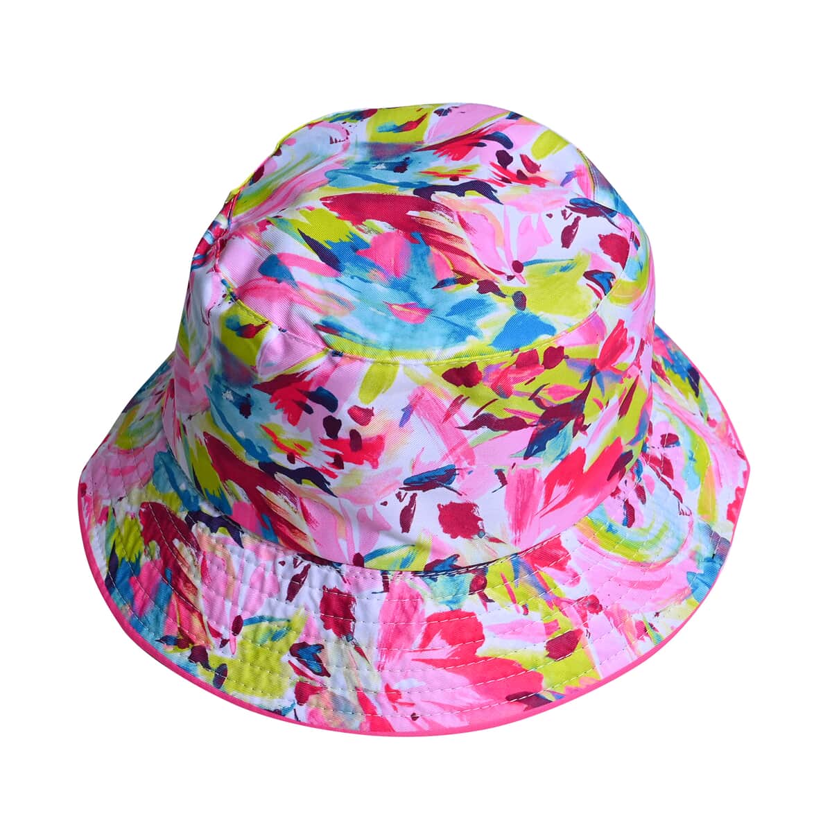 Multi Tropical Bucket Hat and Polyester Scarf Set - One Size image number 3