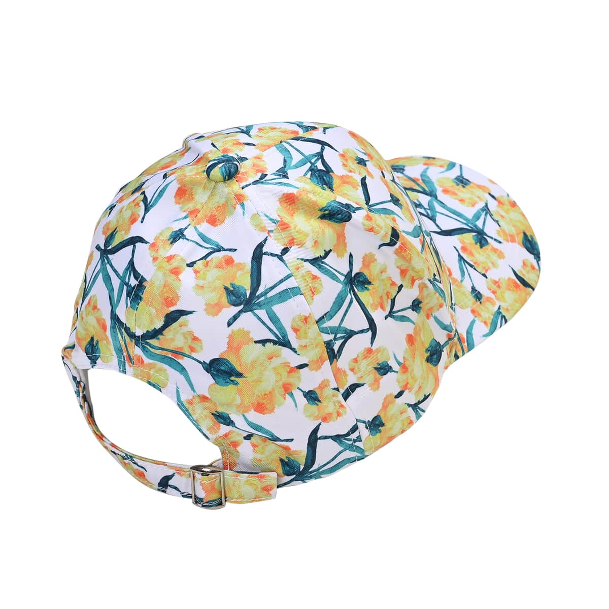 Green Floral Printed Women's Scarf and Baseball Cap Set image number 4