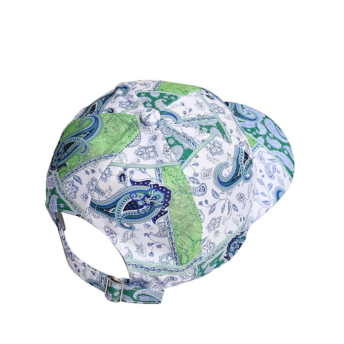 Light Green Floral Printed Women's Scarf and Baseball Cap Set image number 4