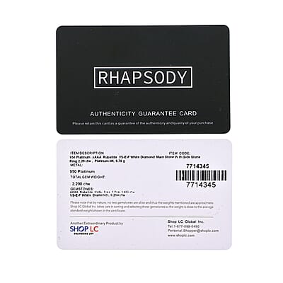 Rhapsody 950 Platinum AAAA Ouro Fino Rubellite and E-F VS Diamond Men's Ring (Size 10.0) 11 Grams 2.25 ctw