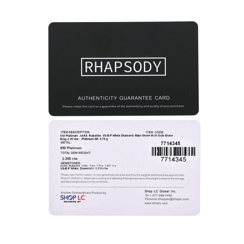 Rhapsody 950 Platinum AAAA Ouro Fino Rubellite and E-F VS Diamond Men's Ring (Size 10.0) 11 Grams 2.25 ctw