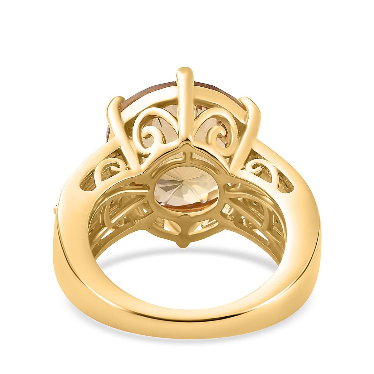 Brazilian Citrine and Muti Gemstone 10.01 ctw Ring in Vermeil Yellow Gold Over Sterling Silver (Size 8.0)