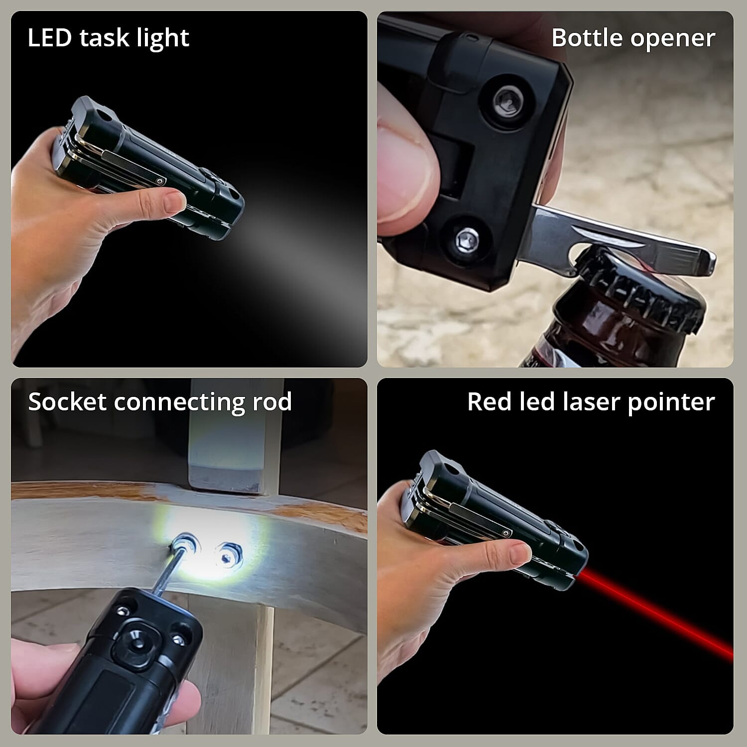 Flipo 16-in-1 LED Tool (2 AA batteries)