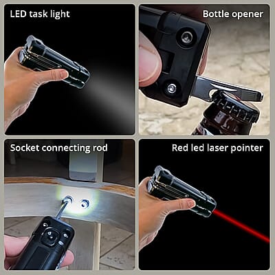 Flipo 16-in-1 LED Tool (2 AA batteries)