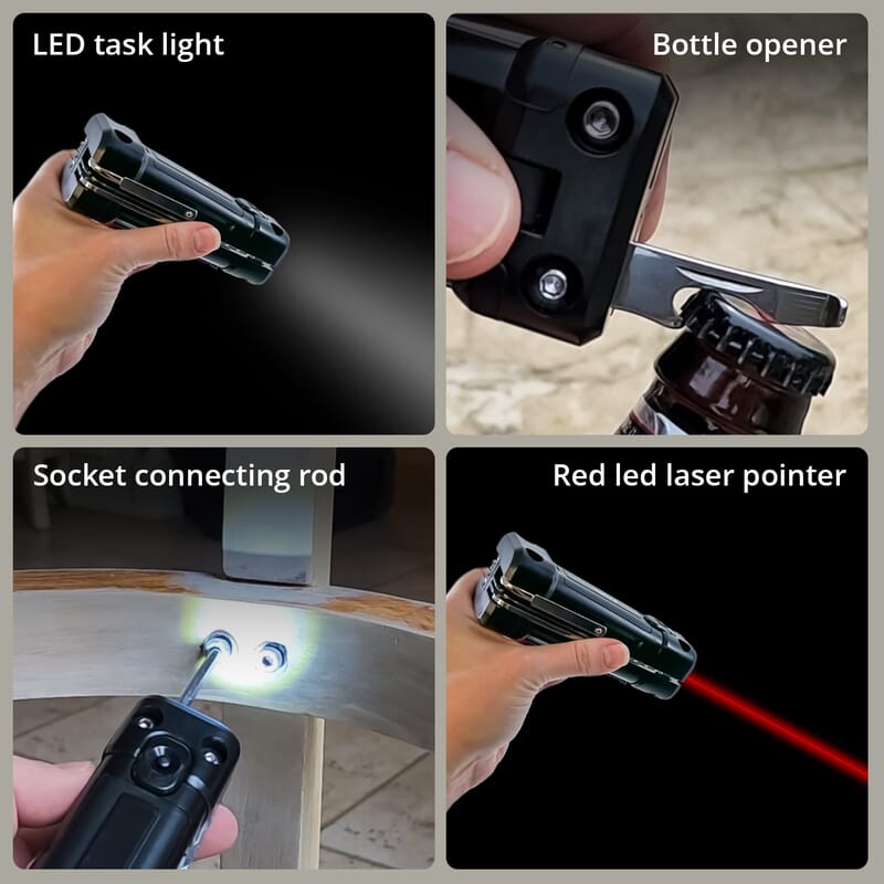Flipo 16-in-1 LED Tool (2 AA batteries)