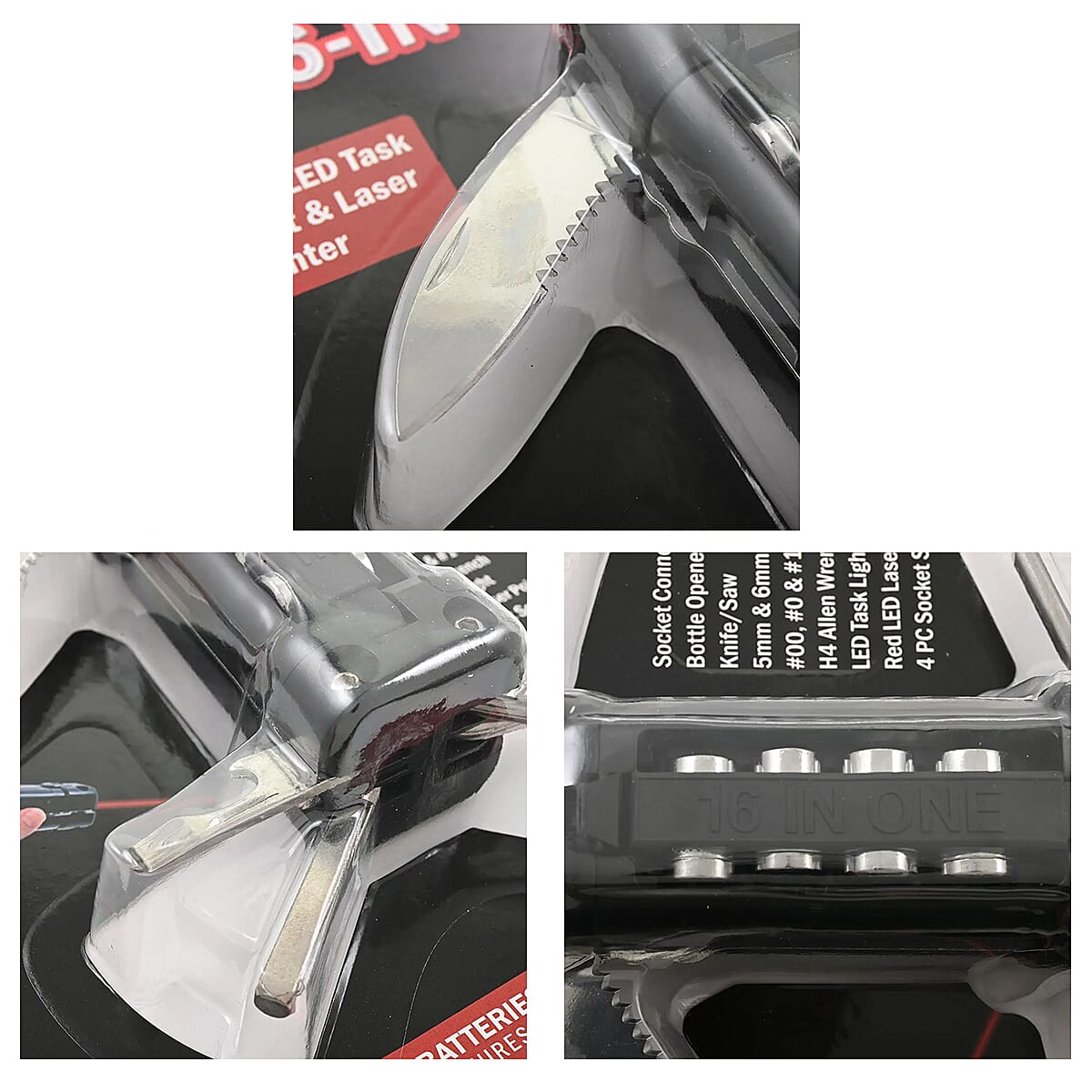 Flipo 16-in-1 LED Tool (2 AA batteries)