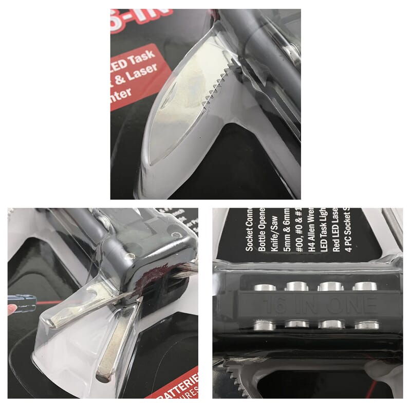 Flipo 16-in-1 LED Tool (2 AA batteries)