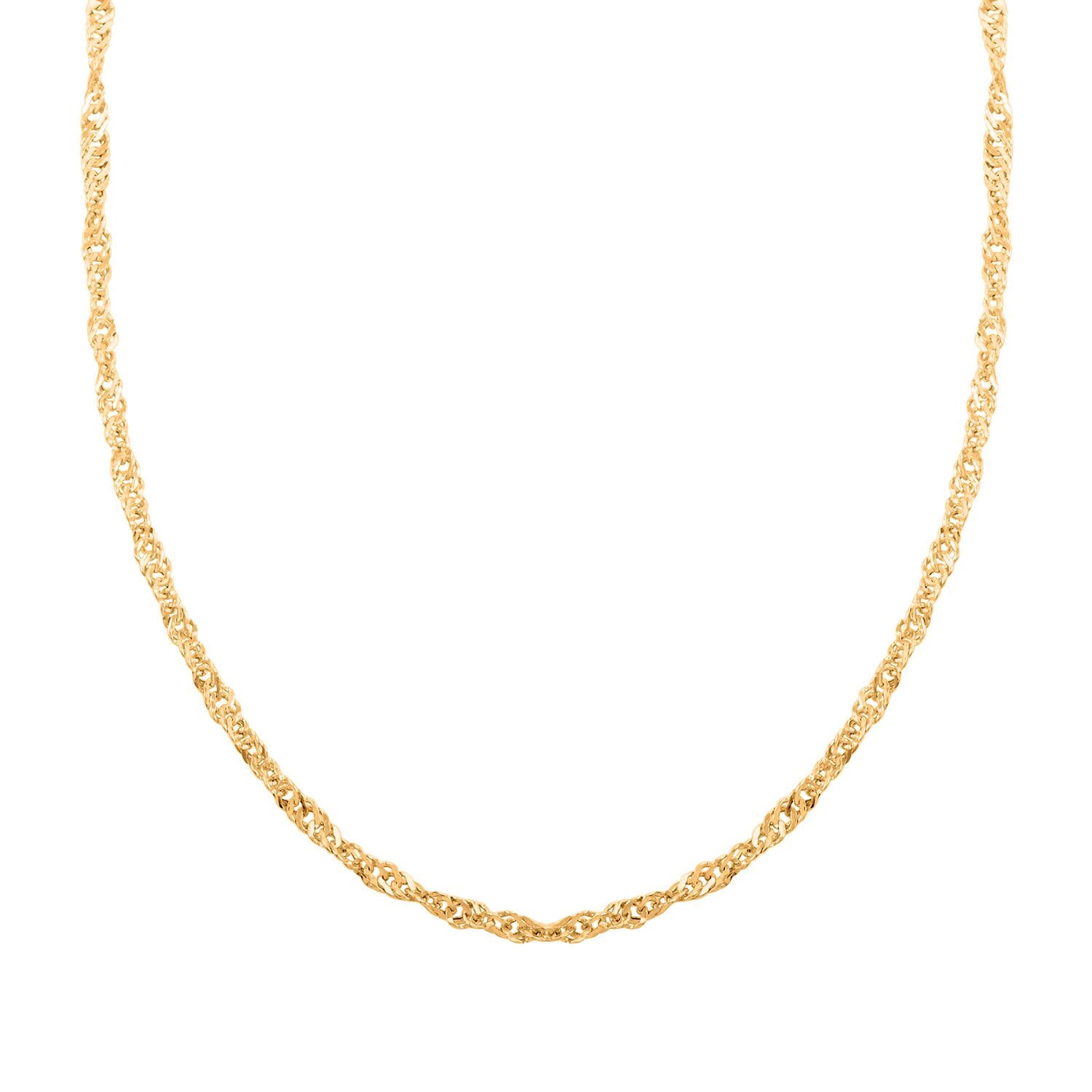 18K K18 750 Japan Solid Gold Kihei Chain Necklace 40cm 16