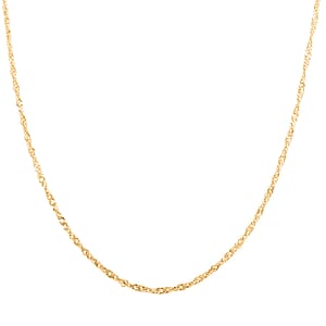 Grande Bella Singapore Italian 10K Yellow Gold Chain Necklace 20 Inches 2.38 Grams