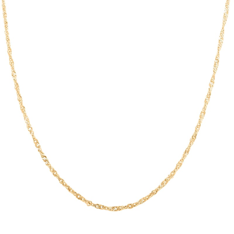 Grande Bella Italian 10K Yellow Gold Singapore Chain Necklace (20 Inches) (2.38 Grams)