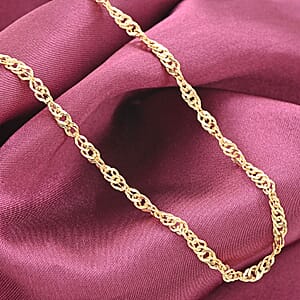 Grande Bella Italian 10K Yellow Gold Singapore Chain Necklace (20 Inches) (2.38 Grams)