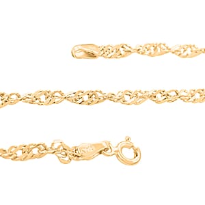 Grande Bella Italian 10K Yellow Gold Singapore Chain Necklace (20 Inches) (2.38 Grams)