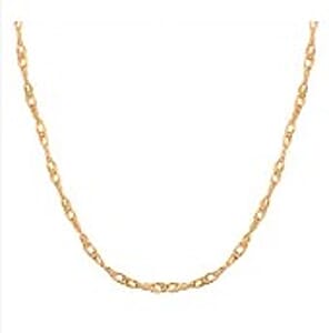 10K Yellow Gold Loose Rope Chain Necklace 18 Inches 0.45 Grams