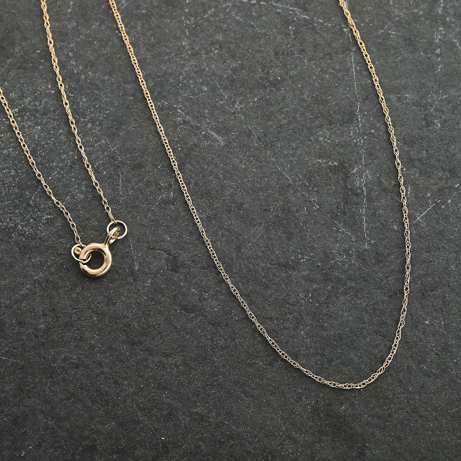 10K Yellow Gold Loose Rope Chain Necklace 18 Inches 0.45 Grams