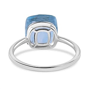 Sky Blue Topaz 10.30 ctw Ring in Rhodium Over Sterling Silver (Size 9.0)