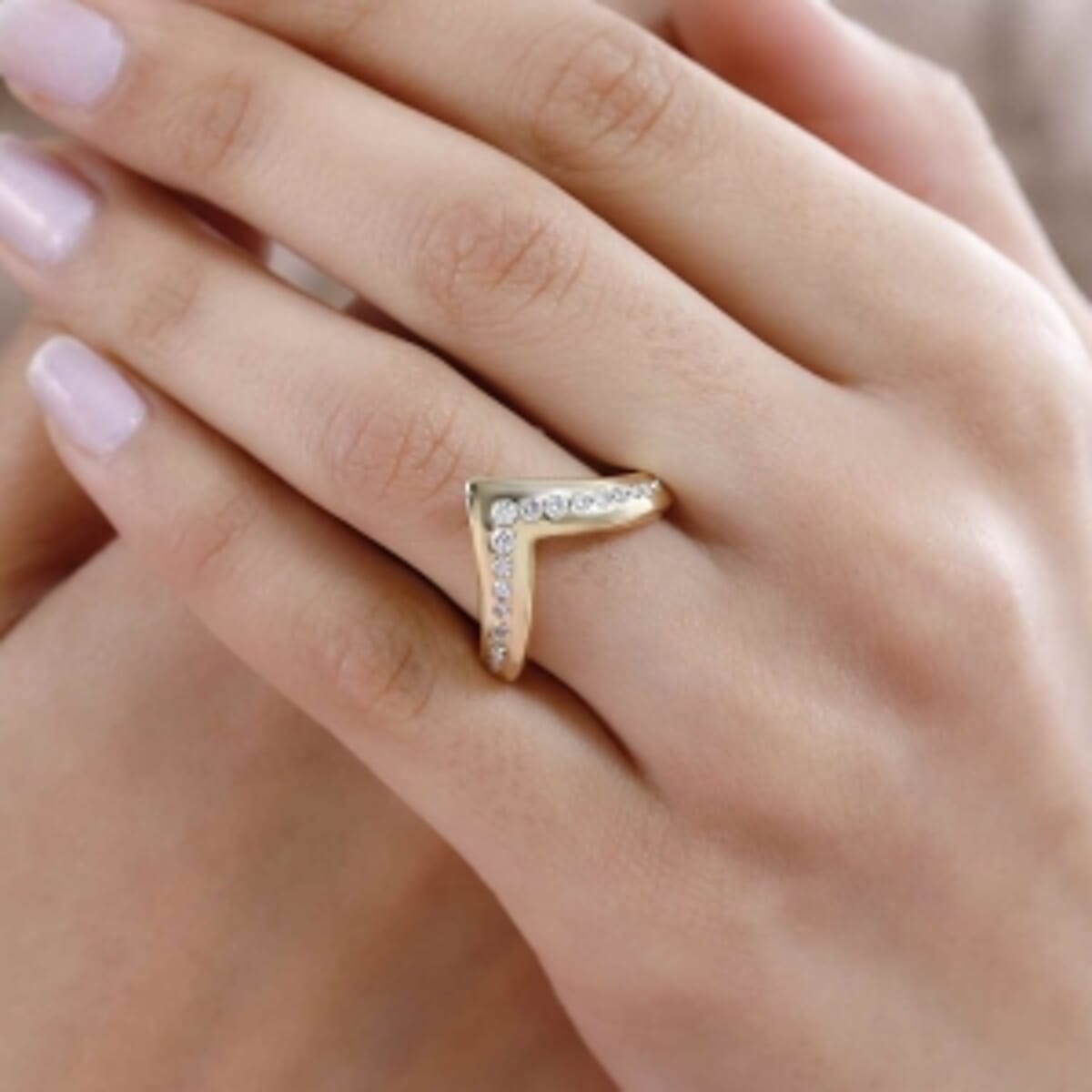 Moissanite 0.54 ctw Fancy Ring in Vermeil Yellow Gold Over Sterling Silver (Size 8) image number 2