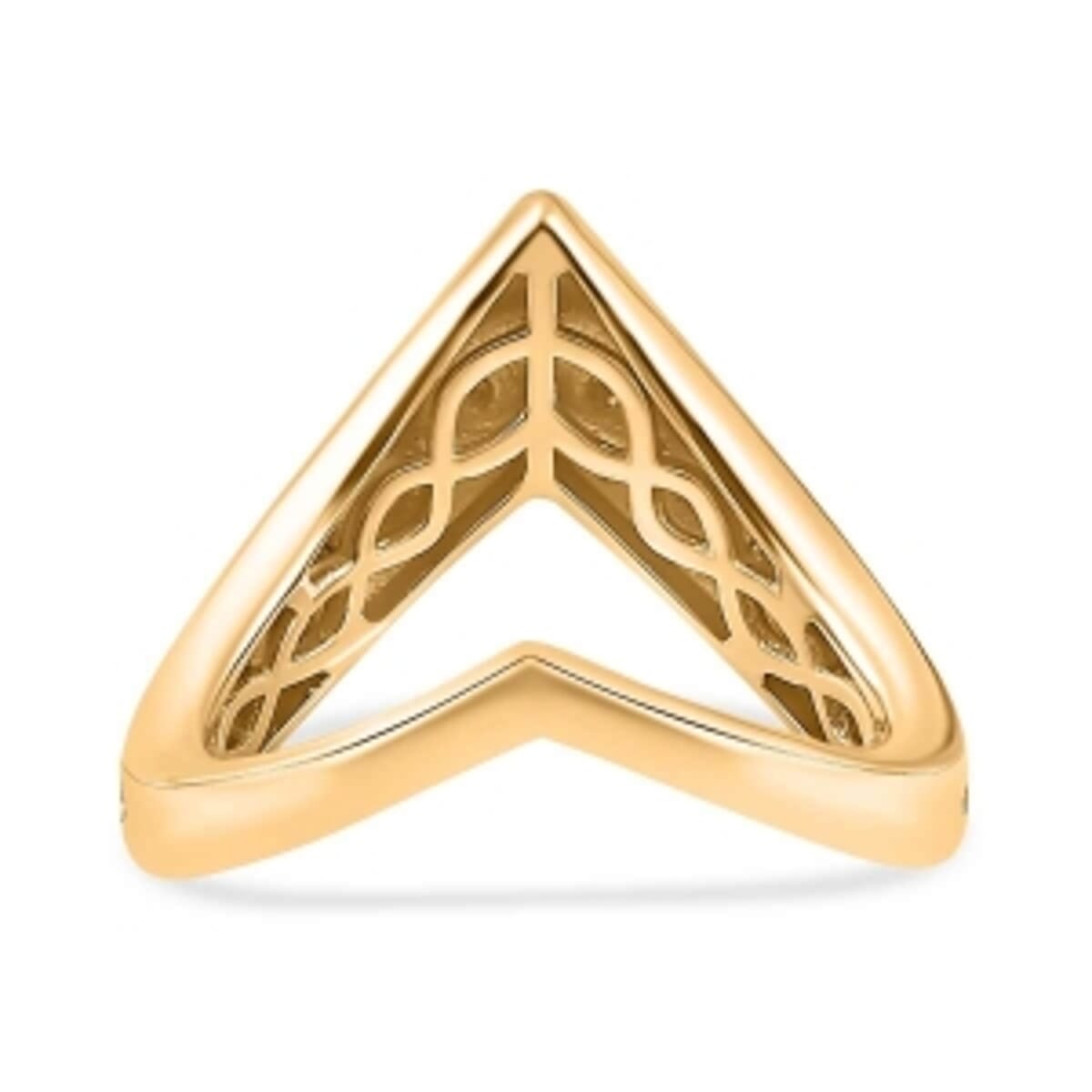 Moissanite 0.54 ctw Fancy Ring in Vermeil Yellow Gold Over Sterling Silver (Size 8) image number 5