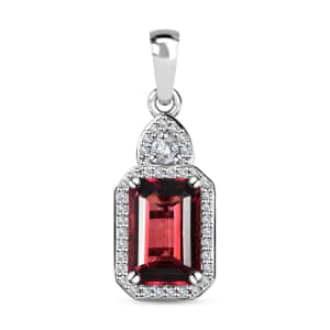 Rhapsody 950 Platinum AAAA Ouro Fino Rubellite and E-F VS Diamond Pendant 2.40 ctw