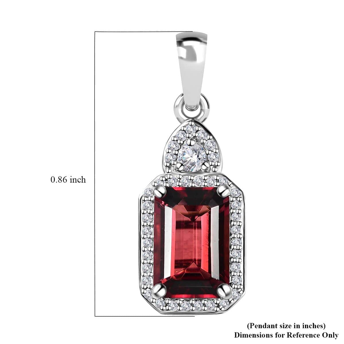 Rhapsody 950 Platinum AAAA Ouro Fino Rubellite and E-F VS Diamond Pendant 2.40 ctw image number 5