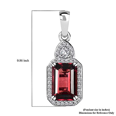 Rhapsody 950 Platinum AAAA Ouro Fino Rubellite and E-F VS Diamond Pendant without Chain 2.40 ctw