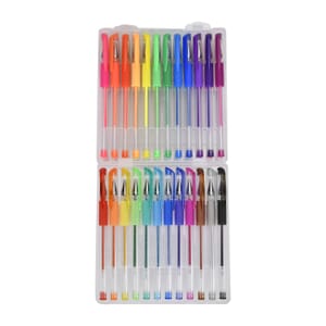 60 Pack Gel Pens Set with Storage Box for Coloring Books Drawing Painting Writing