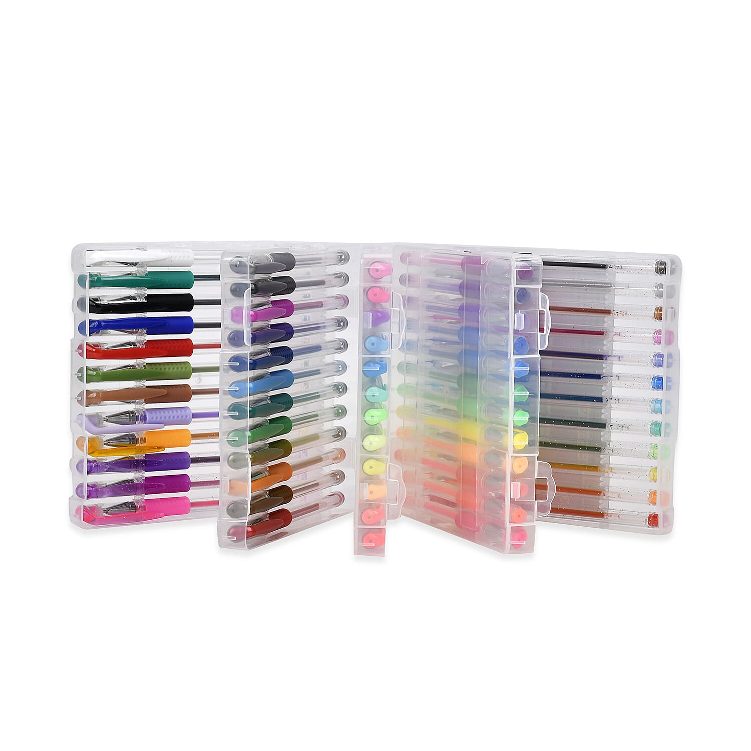 60 Pack Gel Pens Set with Storage Box for Coloring Books Drawing Painting Writing