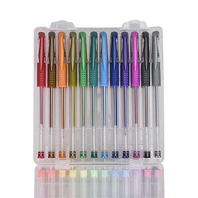 60 Pack Gel Pens Set with Storage Box for Coloring Books Drawing Painting Writing