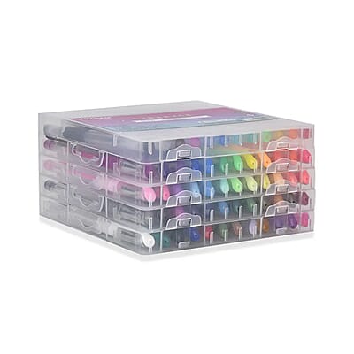 60 Pack Gel Pens Set with Storage Box for Coloring Books Drawing Painting Writing