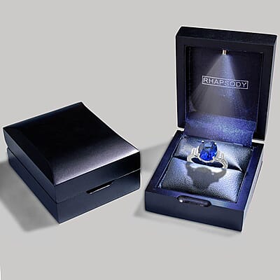 Certified & Appraised Rhapsody AAAA Tanzanite and E-F VS Diamond 4.15 ctw Ring in 950 Platinum (Size 10.0) 6.73 Grams