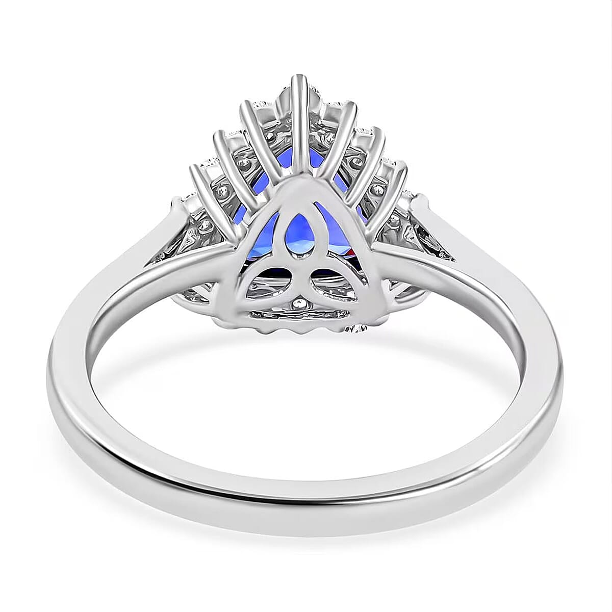 Certified & Appraised Rhapsody 950 Platinum AAAA Tanzanite and E-F VS Diamond Ring (Size 5.0) 6.24 Grams 2.10 ctw image number 6