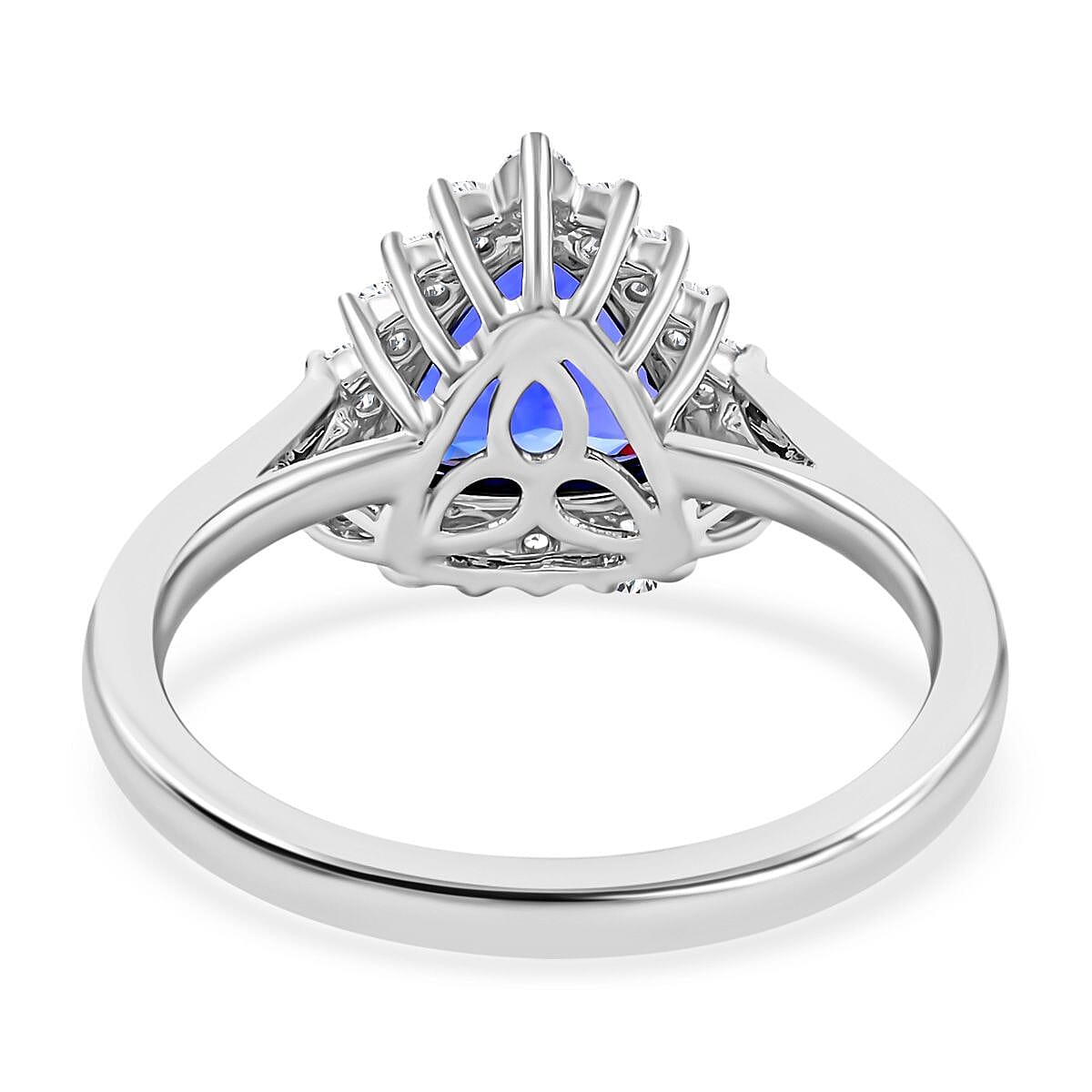 Certified & Appraised Rhapsody 950 Platinum AAAA Tanzanite and E-F VS Diamond Ring (Size 7.5) 6.24 Grams 2.10 ctw image number 4