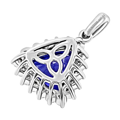 Certified & Appraised Rhapsody 950 Platinum AAAA Tanzanite and E-F VS Diamond Pendant 2.15 ctw