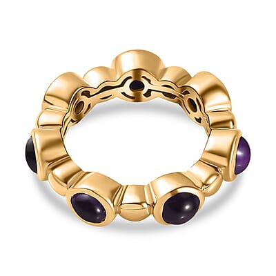 African Amethyst 4.90 ctw Ring in Vermeil YG Over Sterling Silver (Size 6.5)