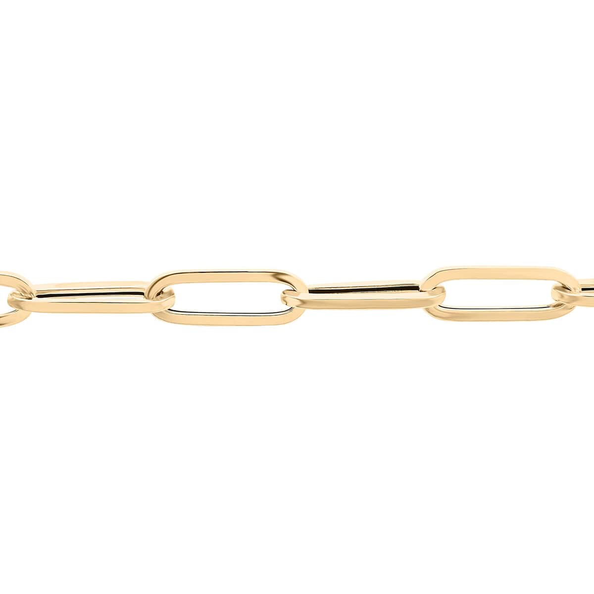 Stiletto Paperclip Italian 10K Yellow Gold Chain Bracelet (7.00-8.0In) 2.21 Grams image number 2