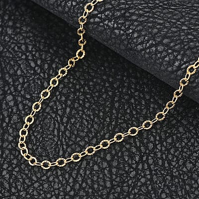 Sole Mio Italian 10K Yellow Gold Chain Necklace 20 Inches 1.52 Grams
