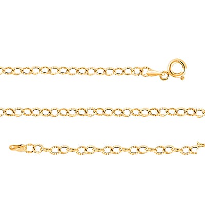 Sole Mio Italian 10K Yellow Gold Chain Necklace 20 Inches 1.52 Grams